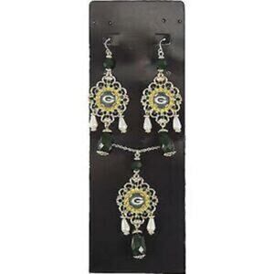 NFL Packers Baroque Necklace and Earring Set Pendant Fish Hook Yellow Womens New